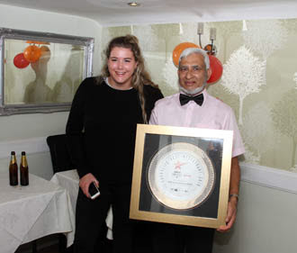 Bridgnorth Resident with Dave Miah at Himalaya Tandoori Restaurant