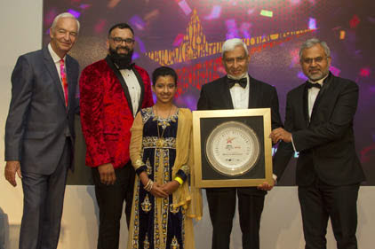 Jon Snow, Dave Miah with Son Tufayel and Daughter, along with Sammi San Ullah award sponsor Travel Link