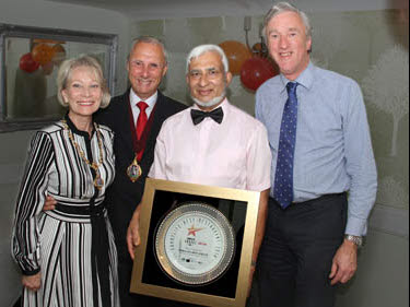 Carol and Ron Whittle, Dave Miah and Christian Lea, Shropshire Councillor