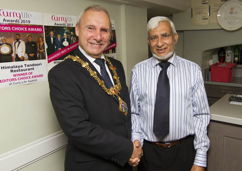 Mayor & Bridgnorth Councillor Ron Whittle with Dave Miah